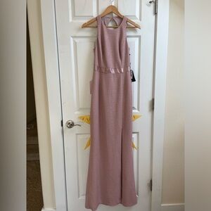 Adrianna Papell Bridesmaid Dress Metallic Knit Dress Style Number AP1E204747